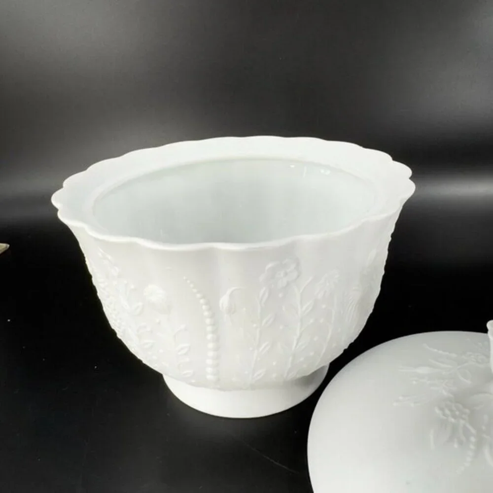 Mid Century Kaiser Candy Bowl Manfred Frey Covered Dish Bowl Porcelain W Sticker